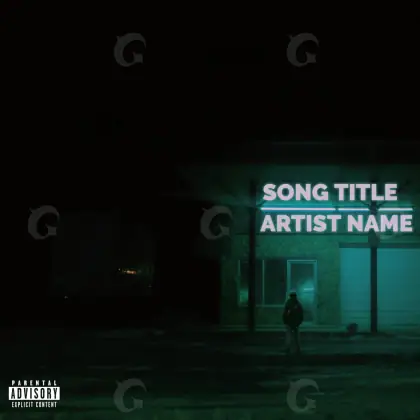 Arte de portada musical «Blue Lettering»: tipografía; color azul