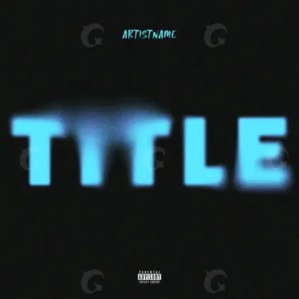 Album cover art “Blue Lettering”: lettering and abstract, blue tones