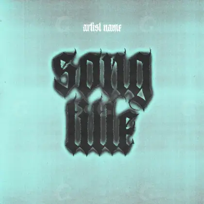 Album cover art “Blue Lettering”: lettering and abstract, blue tones