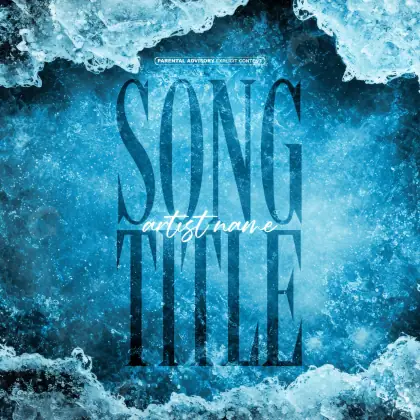 Обложка для альбома «Blue Lettering»: типографика; палитра — синяя