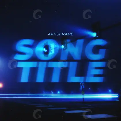Обложка для песни «Blue Lettering»: типографика; палитра — синяя