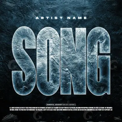 Music cover artwork “Blue Lettering”: lettering, blue tones