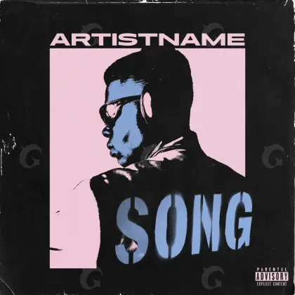 Portada para canción «Blue Man»: hombre; color azul
