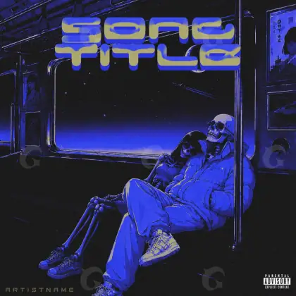 Album cover art “Blue Man”: man and window, blue tones