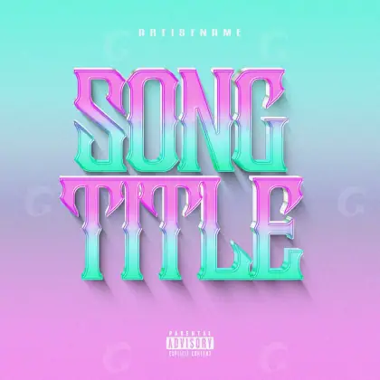 Premade cover art “Blue Neon”: neon, blue tones