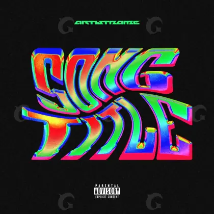Arte de portada musical «Blue Neon»: neón; color azul