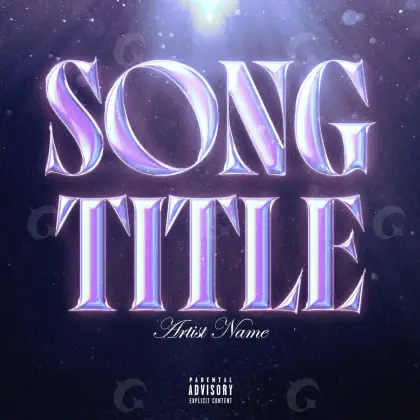 Music cover artwork “Blue Neon”: neon and star, blue tones
