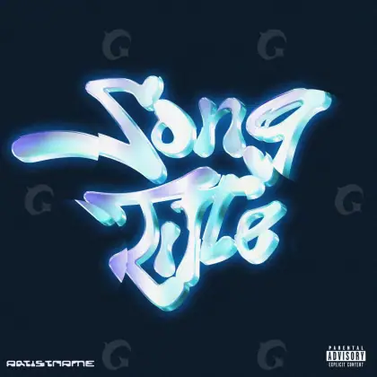 Premade cover art “Blue Neon”: neon and triangle, blue tones
