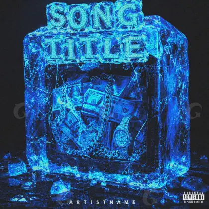 Arte de portada musical «Blue Neon»: neón; color azul