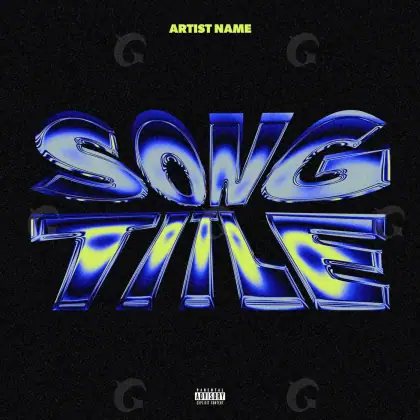 Arte de portada musical «Blue Neon»: neón; color azul