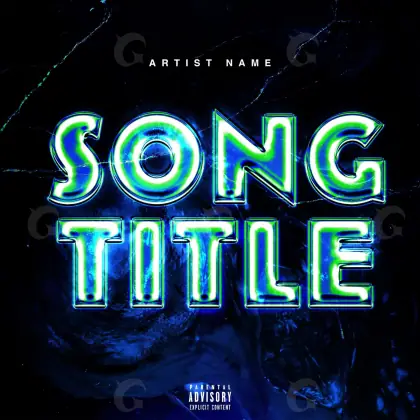 Arte de portada musical «Blue Neon»: neón; color azul