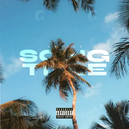 Portada prediseñada «Blue Palm»: palmera y árbol; color azul