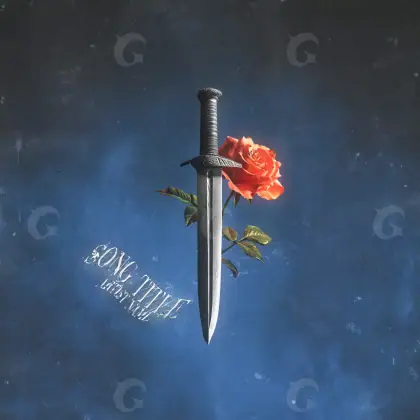Album cover art “Blue Rose”: rose, blue tones