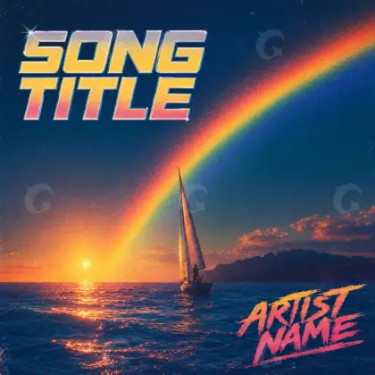 Music cover artwork “Blue Sea”: sea and sun, blue tones