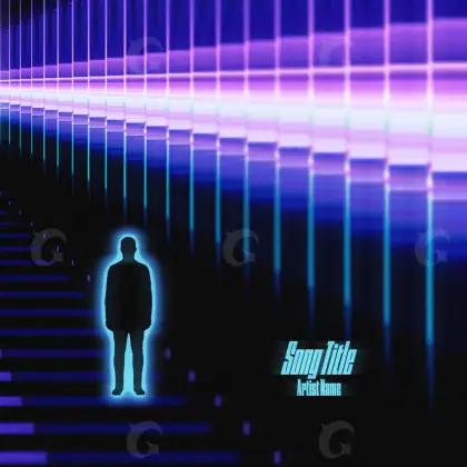 Обложка для песни «Blue Silhouette»: силуэт и парень; палитра — синяя