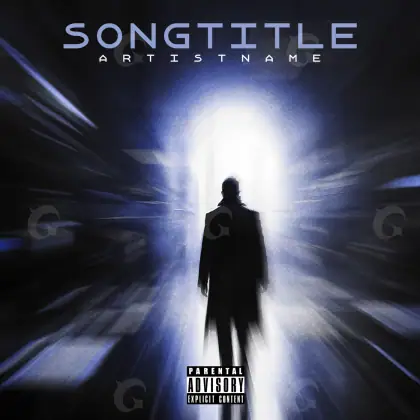 Обложка для песни «Blue Silhouette»: силуэт и парень; палитра — синяя
