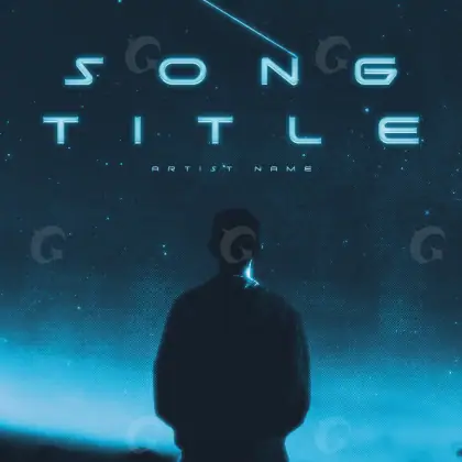 Portada prediseñada «Blue Silhouette»: silueta y estrella; color azul