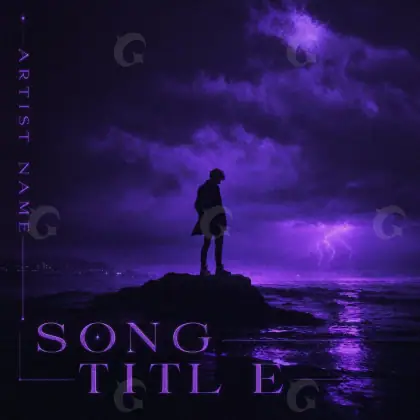 Album cover art “Blue Silhouette”: silhouette and man, blue tones