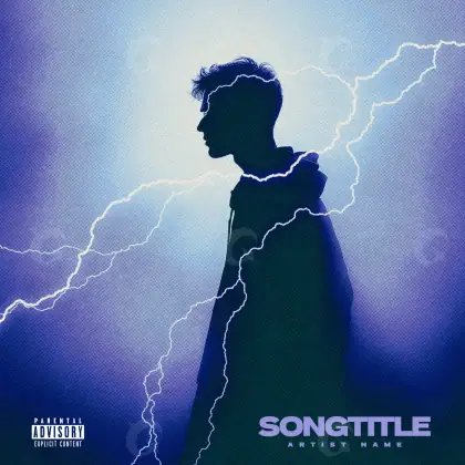 Обложка для песни «Blue Silhouette»: силуэт; палитра — синяя