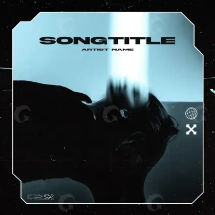 Album cover art “Blue Silhouette”: silhouette and face, blue tones