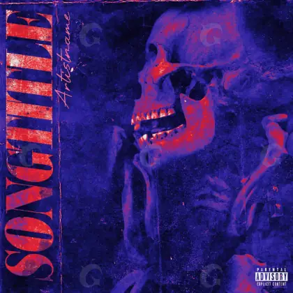 Music cover artwork “Blue Skull”: skull, blue tones
