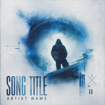Album cover art “Blue Snow”: snow, blue tones
