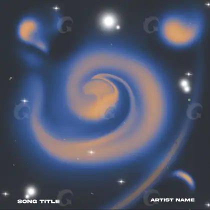 Обложка для песни «Blue Star»: звезда; палитра — синяя