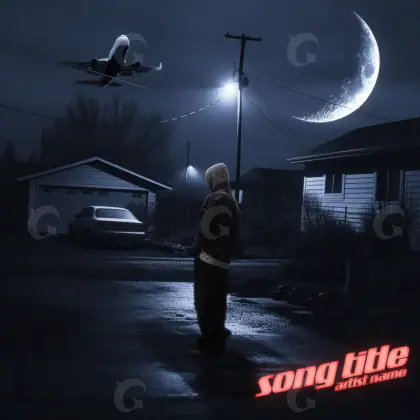 Album cover art “Blue Street”: street and car, blue tones