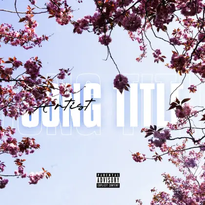 Music cover artwork “Blue Tree”: tree and flower, blue tones