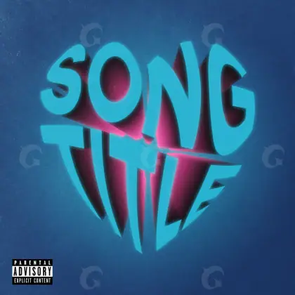 Premade cover art “Blue Triangle”: triangle, blue tones