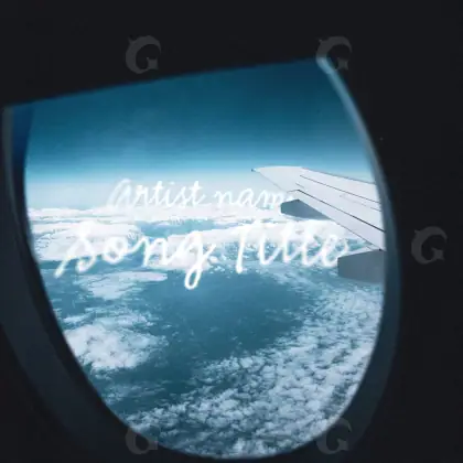 Portada para canción «Blue Water»: agua y nube; color azul