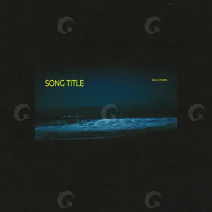 Portada para canción «Blue Water»: agua y ola; color azul