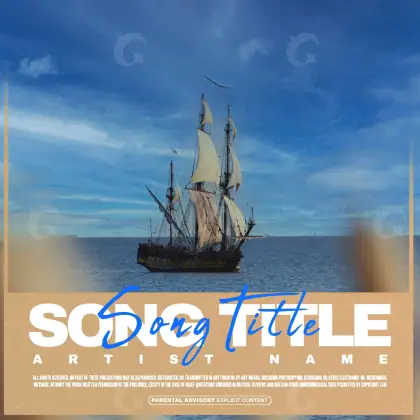 Portada prediseñada «Blue Water»: agua y nube; color azul