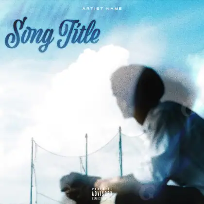 Music cover artwork “Blue Window”: window and cloud, blue tones