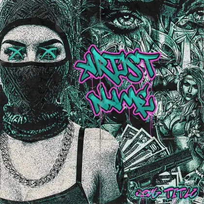 Portada para canción «Blue Woman»: mujer y rostro; color azul