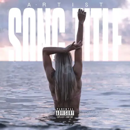 Portada para canción «Blue Woman»: mujer y agua; color azul