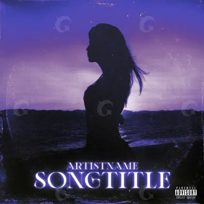 Arte de portada musical «Blue Woman»: mujer y estrella; color azul