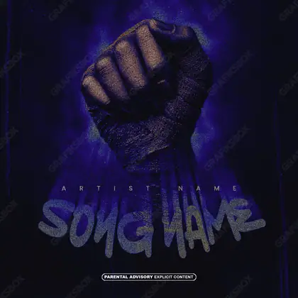 Premade album cover “Dark Bandaging” — a night scene with deep shadow in a blue palette