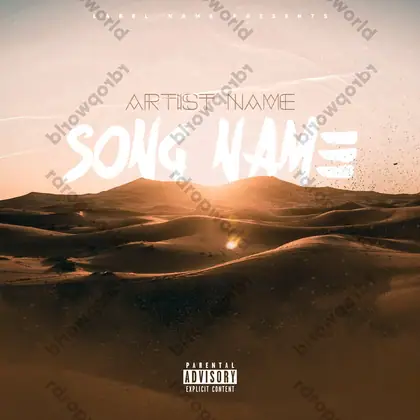 Premade album cover “SAND preview” — a calm natural scene with room to breathe in orange shades