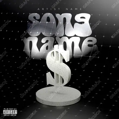 Portada de álbum prediseñada «Solid Dolar» — un motivo con carácter propio, en una gama en blanco y negro