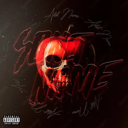 Portada de álbum prediseñada «Poison Apple» — un motivo con carácter propio, en una gama roja