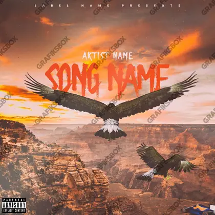 Premade album cover “Fly Free” — a frame that refuses to sit in one category in an orange palette