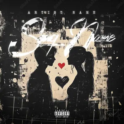 Portada de álbum prediseñada «Poor Love» — una toma sobre una relación, sin lugares comunes, en una gama en blanco y negro