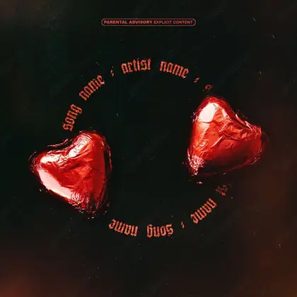 Обложка для песни «Distant» — в красных тонах
