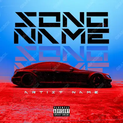 Premade album cover “Body Kit” — a face in frame and deliberate shadow in a blue palette