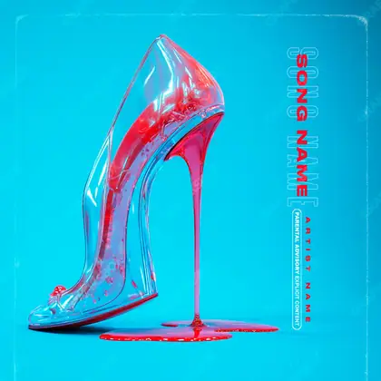 Portada de álbum prediseñada «Gala» — un encuadre que no encaja en una sola categoría, en una gama azul