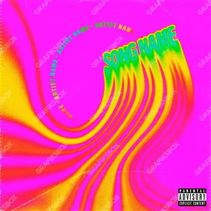 Premade album cover “Flow” — a frame that refuses to sit in one category in a pink palette