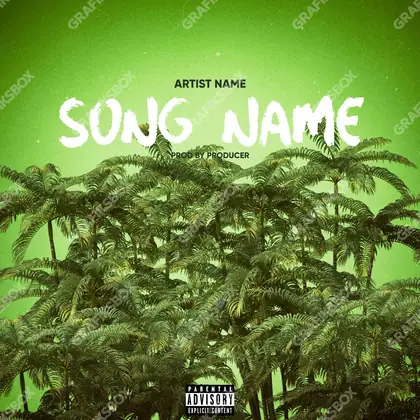 Обложка для песни «Jungle palms» — в зелёных тонах