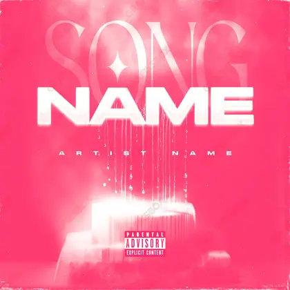 Premade album cover “Wet Dream” — an impossible scene with shifted perspective in a red palette