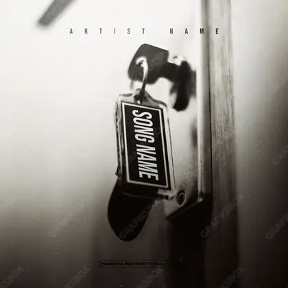 Portada de álbum prediseñada «Pass» — una idea visual original sin equivalente cercano en el catálogo, en una paleta monocroma